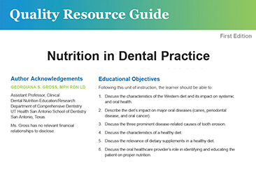 Nutrition in Dental Practice