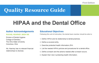 HIPAA and the Dental Office