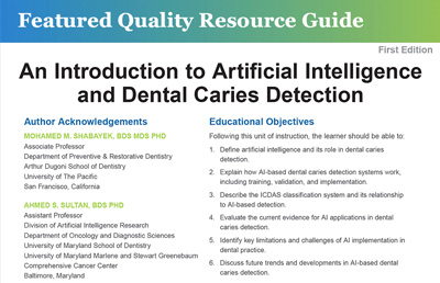 An Introduction to Artificial Intelligence and Dental Caries Detection